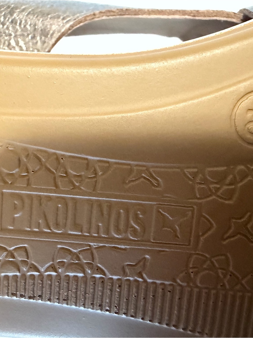 PIKOLINOS Metallic Silver Women's Cork Slingback Sandals EU 40 US 9.5 10 - Picture 5 of 5